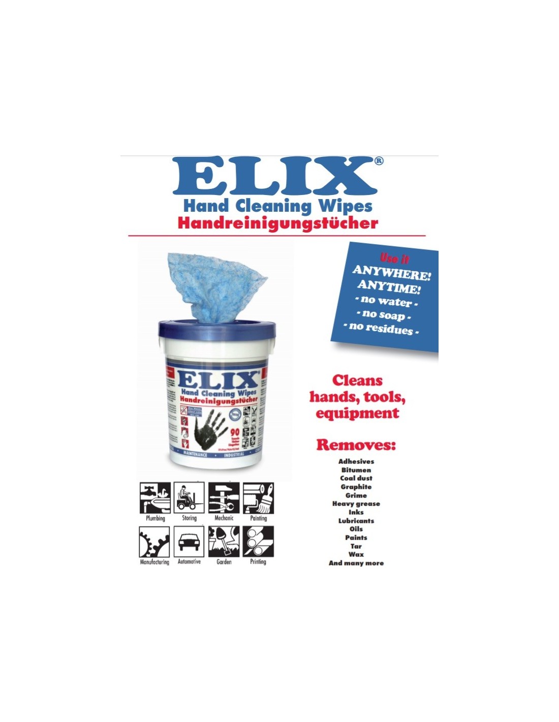 ELIX HAND CLEANING WIPES – ECS Chemicals