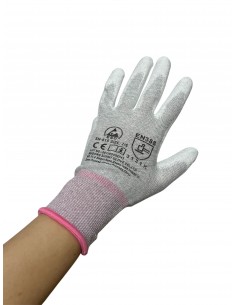 ESD Palm-Coated Gloves Size...