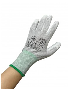 ESD Palm-Coated Gloves Size...