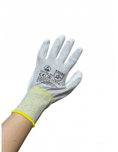 ESD Palm-Coated Gloves Size...